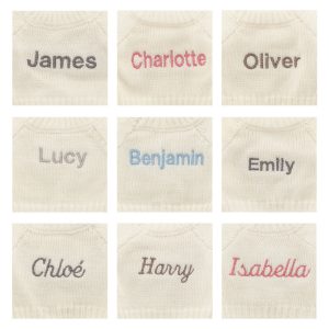 Bashful Inky Bunny with Personalised Cream Jumper