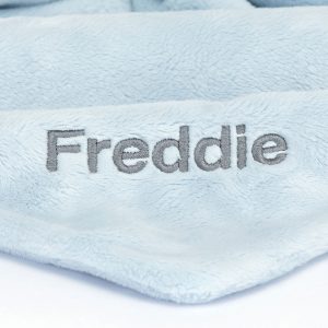 Personalised Bashful Blue Bunny Soother