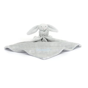Personalised Bashful Silver Bunny Soother